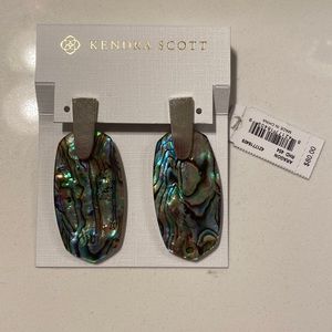 NWT Aragon Silver Earrings in Abalone Shell